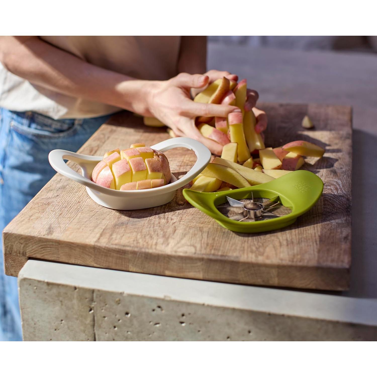 Descorazonador y Cortador 2-en-1 Joseph Joseph Acero Inoxidable