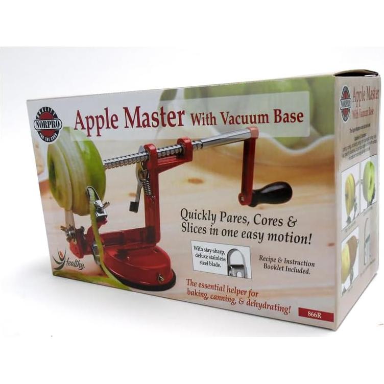 Pelador Cortador Descorazonador Norpro Maestro Rojo 3 en 1