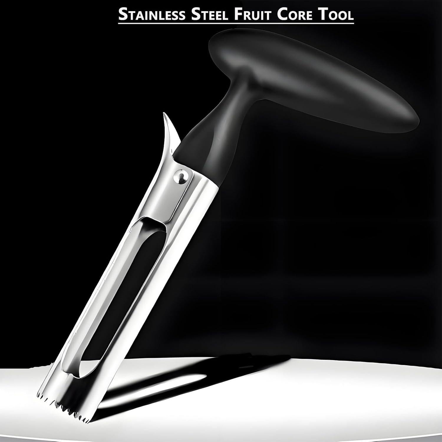 Removedor de Corazón de Manzana Kesttenn - Acero Inoxidable, Negro