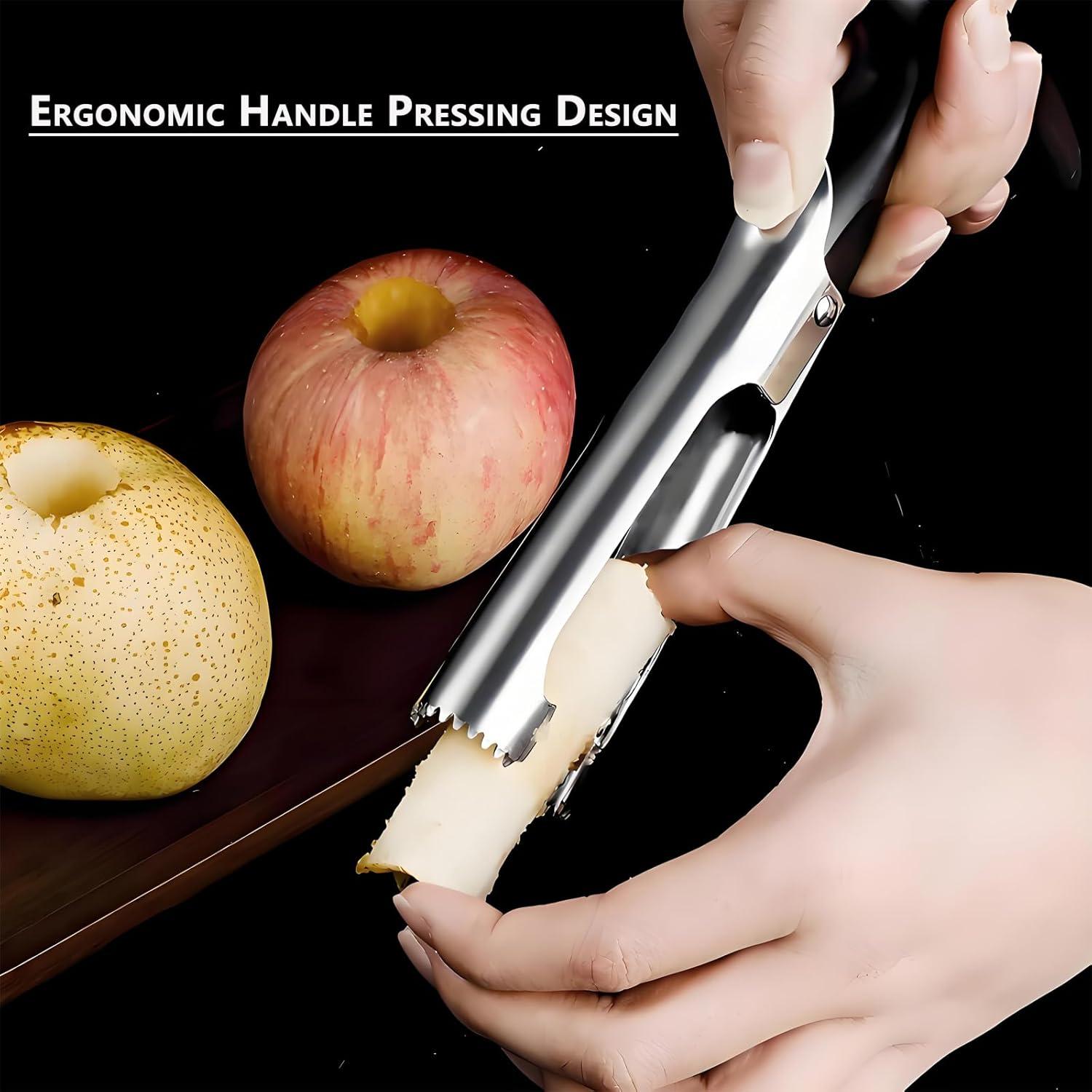 Removedor de Corazón de Manzana Kesttenn - Acero Inoxidable, Negro