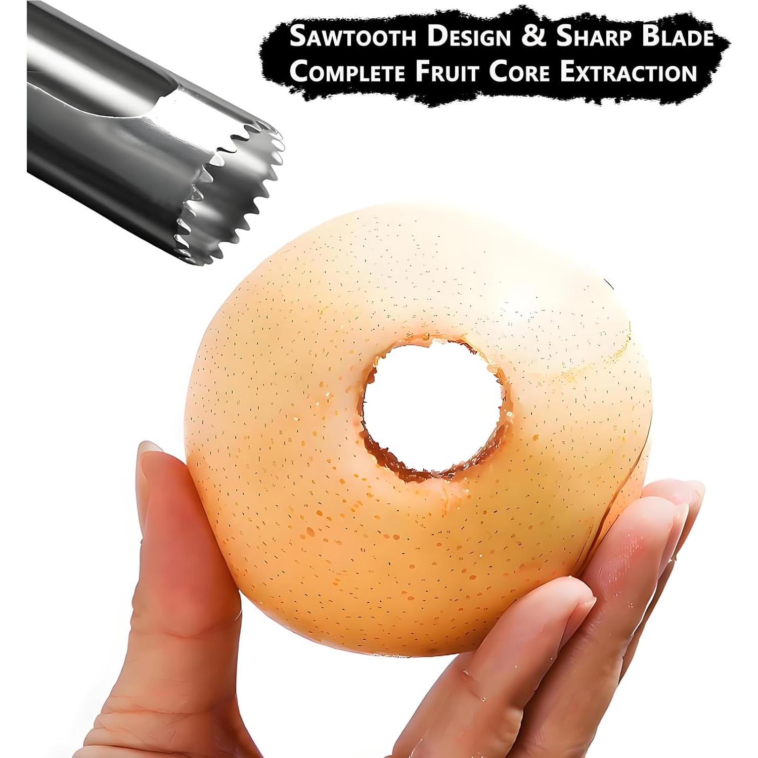 Removedor de Corazón de Manzana Kesttenn - Acero Inoxidable, Negro