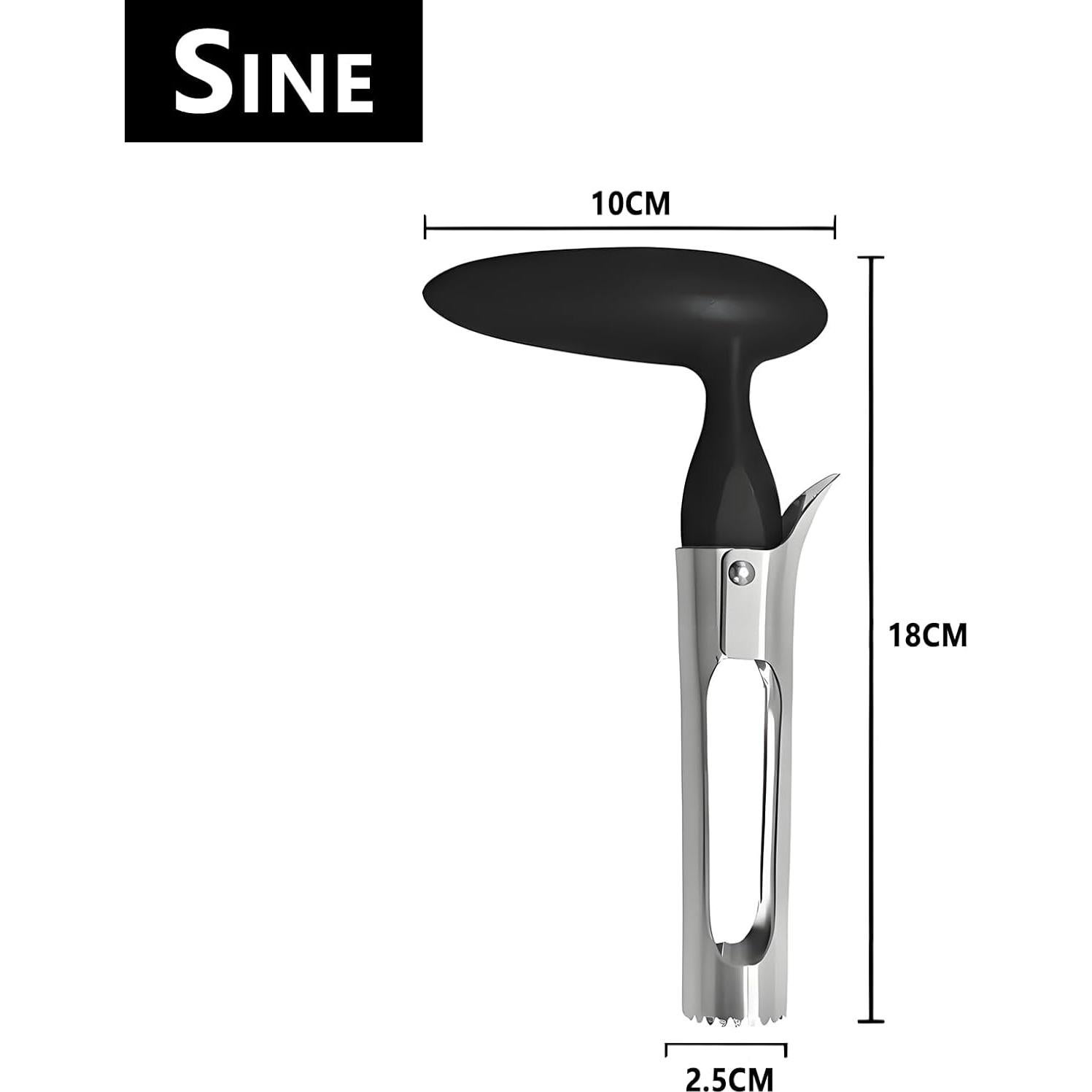 Removedor de Corazón de Manzana Kesttenn - Acero Inoxidable, Negro