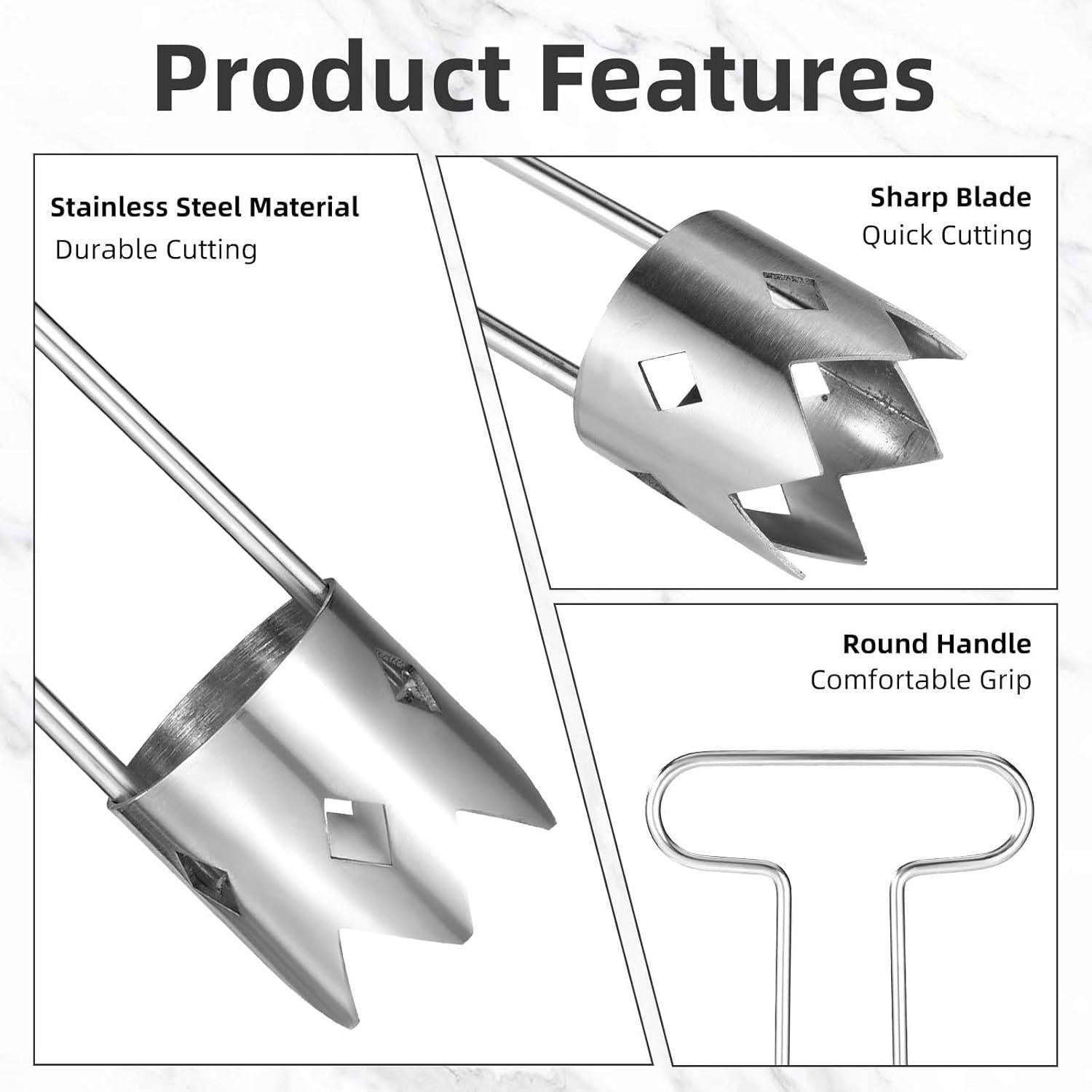 Descorazonador de Pimientos Rojos Lyreh Acero Inoxidable 16x9.5cm