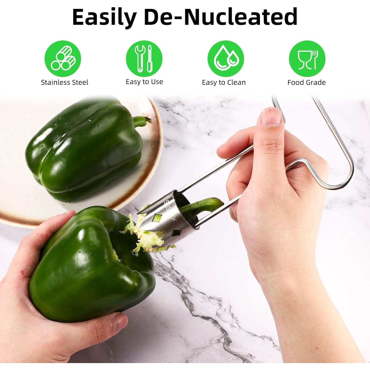 Descorazonador de Pimientos Rojos Lyreh Acero Inoxidable 16x9.5cm