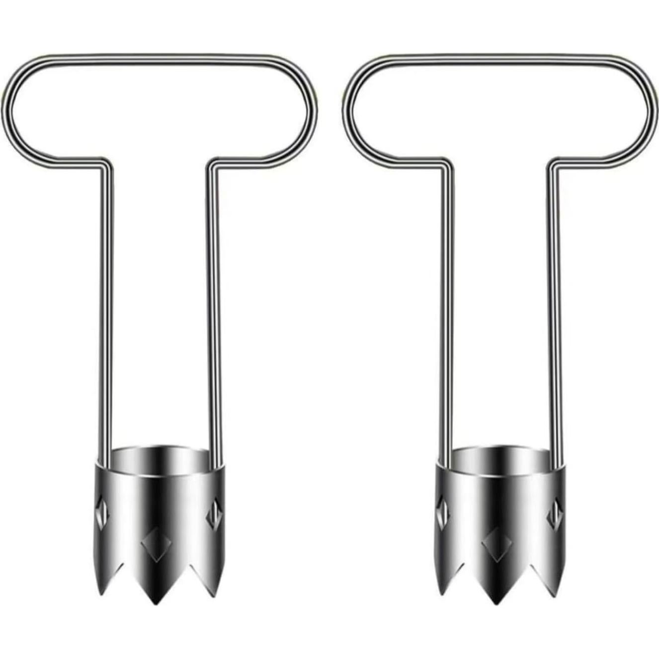 Juego de 2 Corers de Frutas Serrados ZPRODESTD - Acero Inoxidable