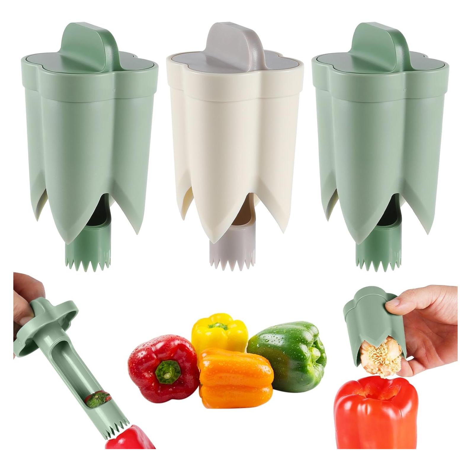 Removedor de Semillas de Pimiento 2 en 1 AWROSE Verde 45g