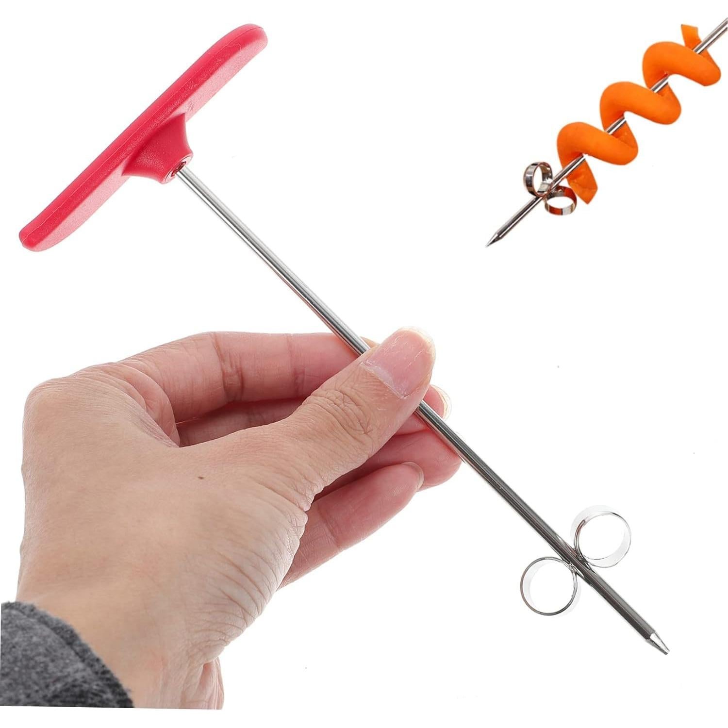 Cuchillo Espiral Manual Haohaiblooms 16 cm Acero Inoxidable Rojo