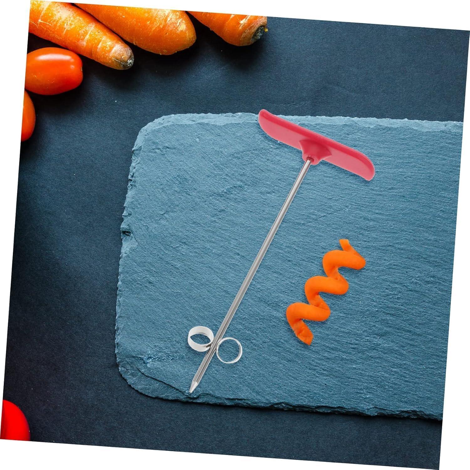 Cuchillo Espiral Manual Haohaiblooms 16 cm Acero Inoxidable Rojo