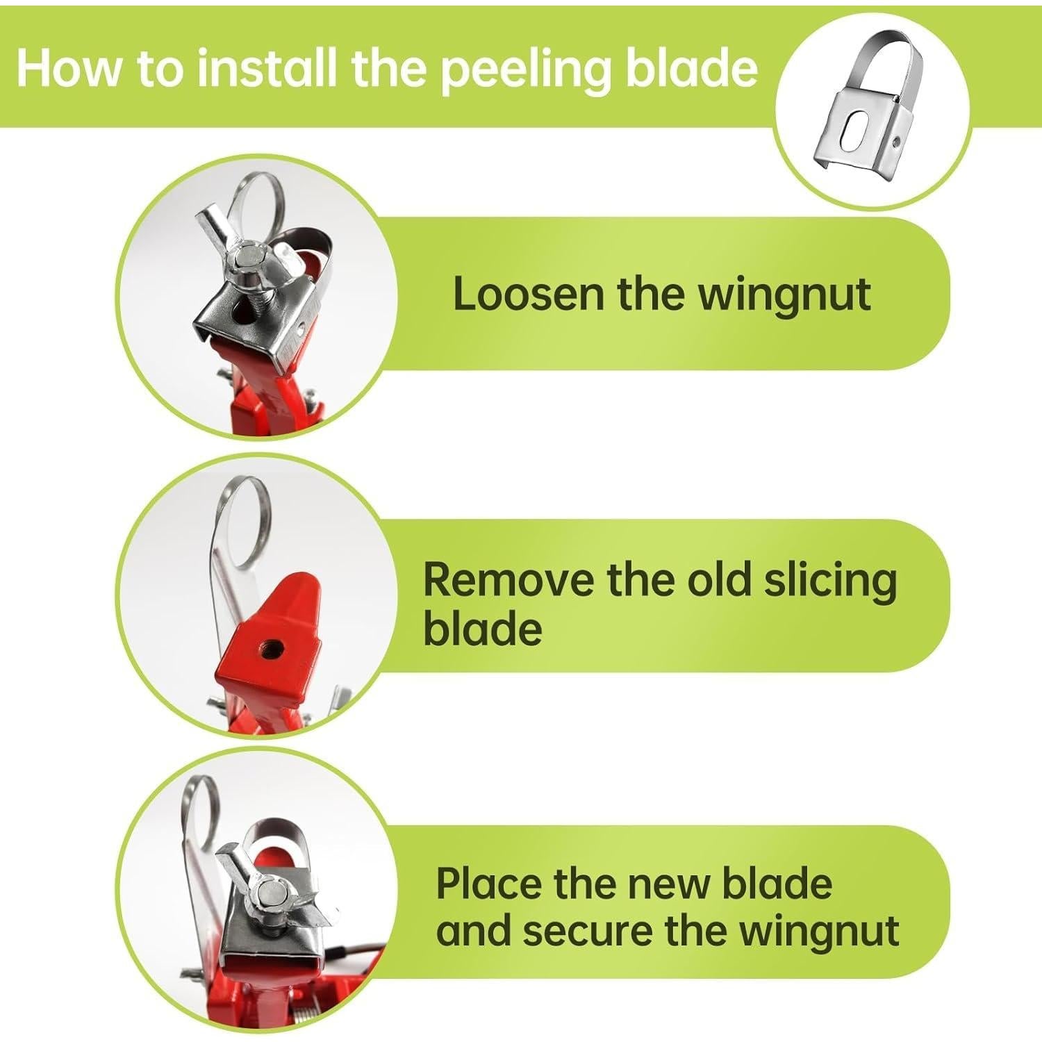 Cuchillas de Repuesto Tigwin para Pelador de Manzanas - 6 Piezas