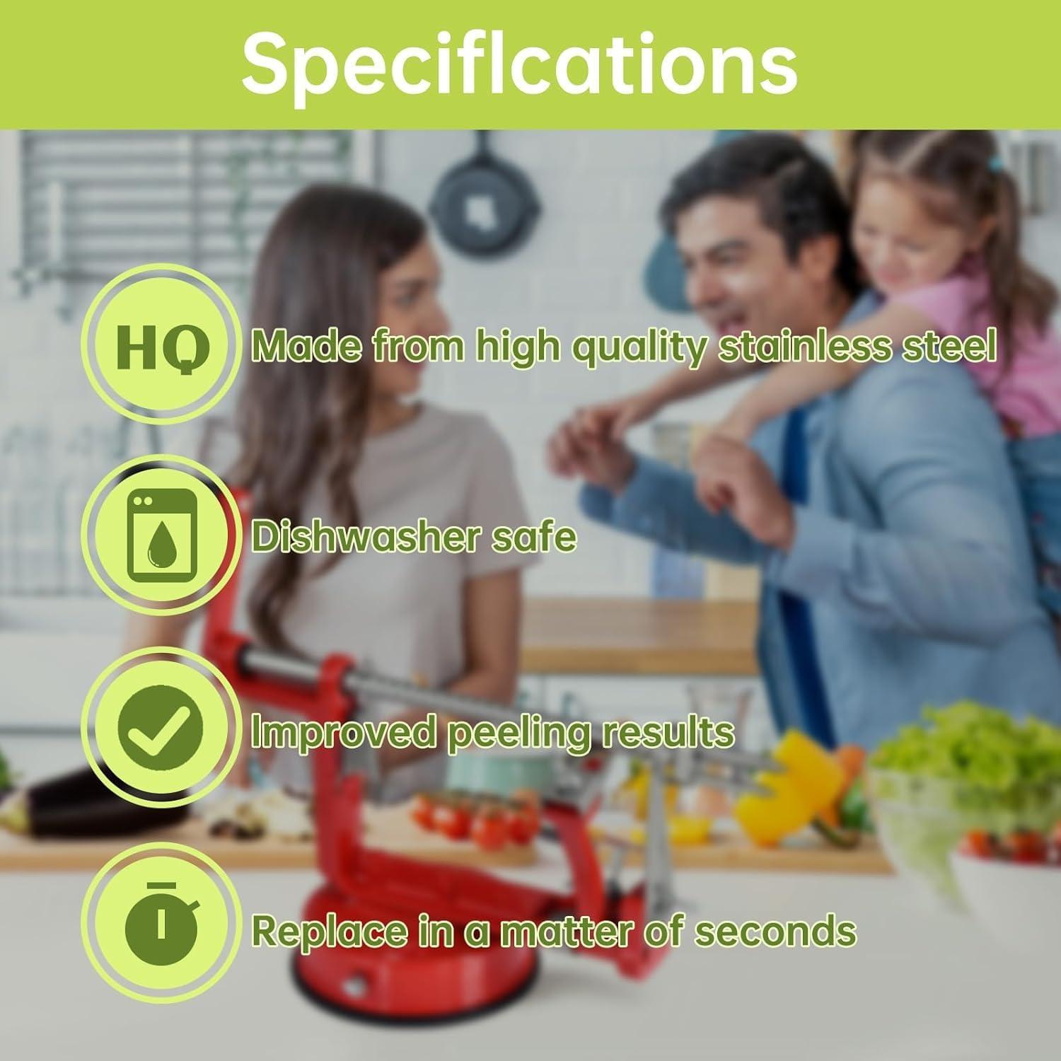 Cuchillas de Repuesto Tigwin para Pelador de Manzanas - 6 Piezas