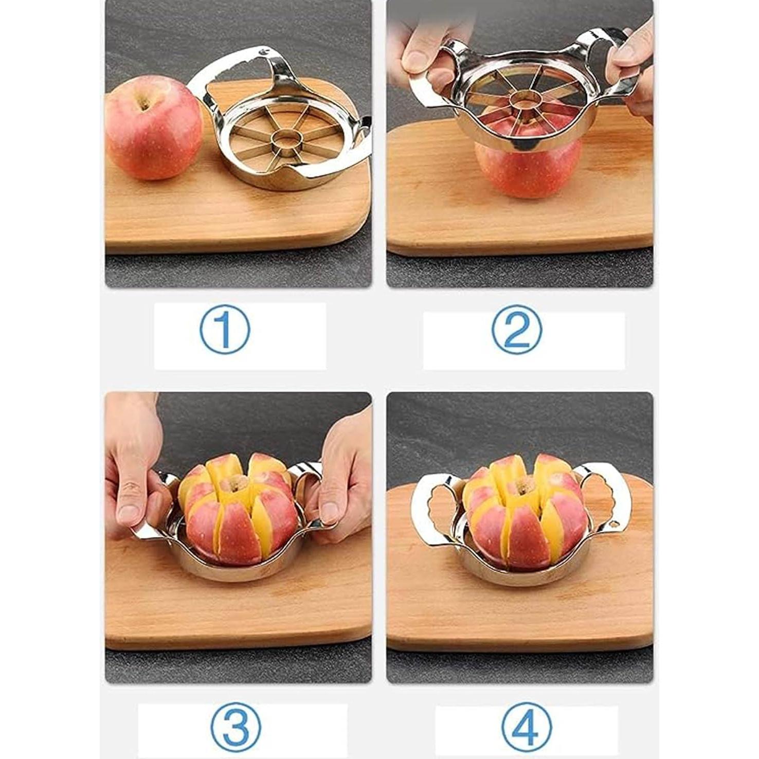 Cortador de Manzanas PCTC de Acero Inoxidable 8 Cuchillas 9 cm