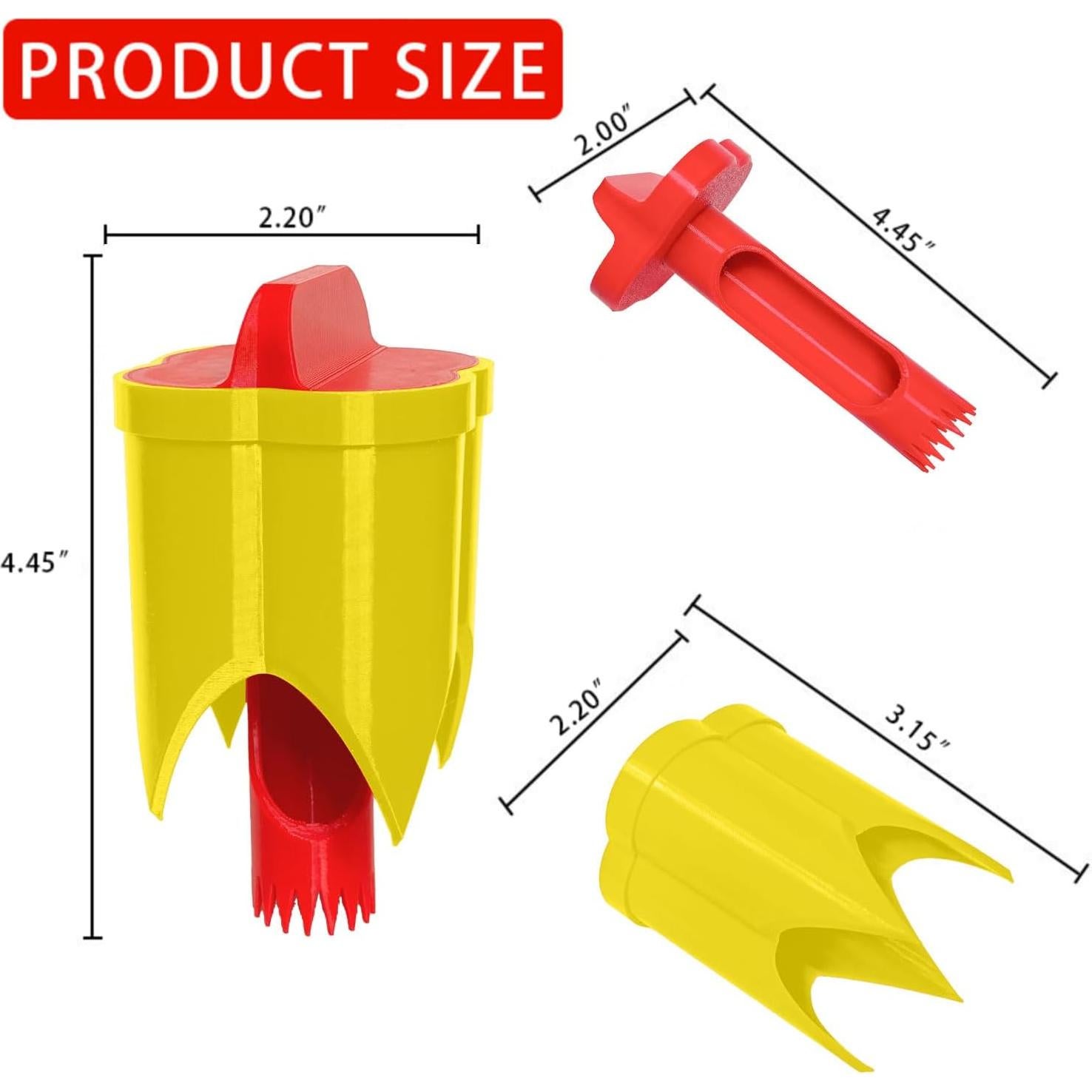 Descorazonador de Pimientos 2 en 1 WROLEM Rojo Amarillo