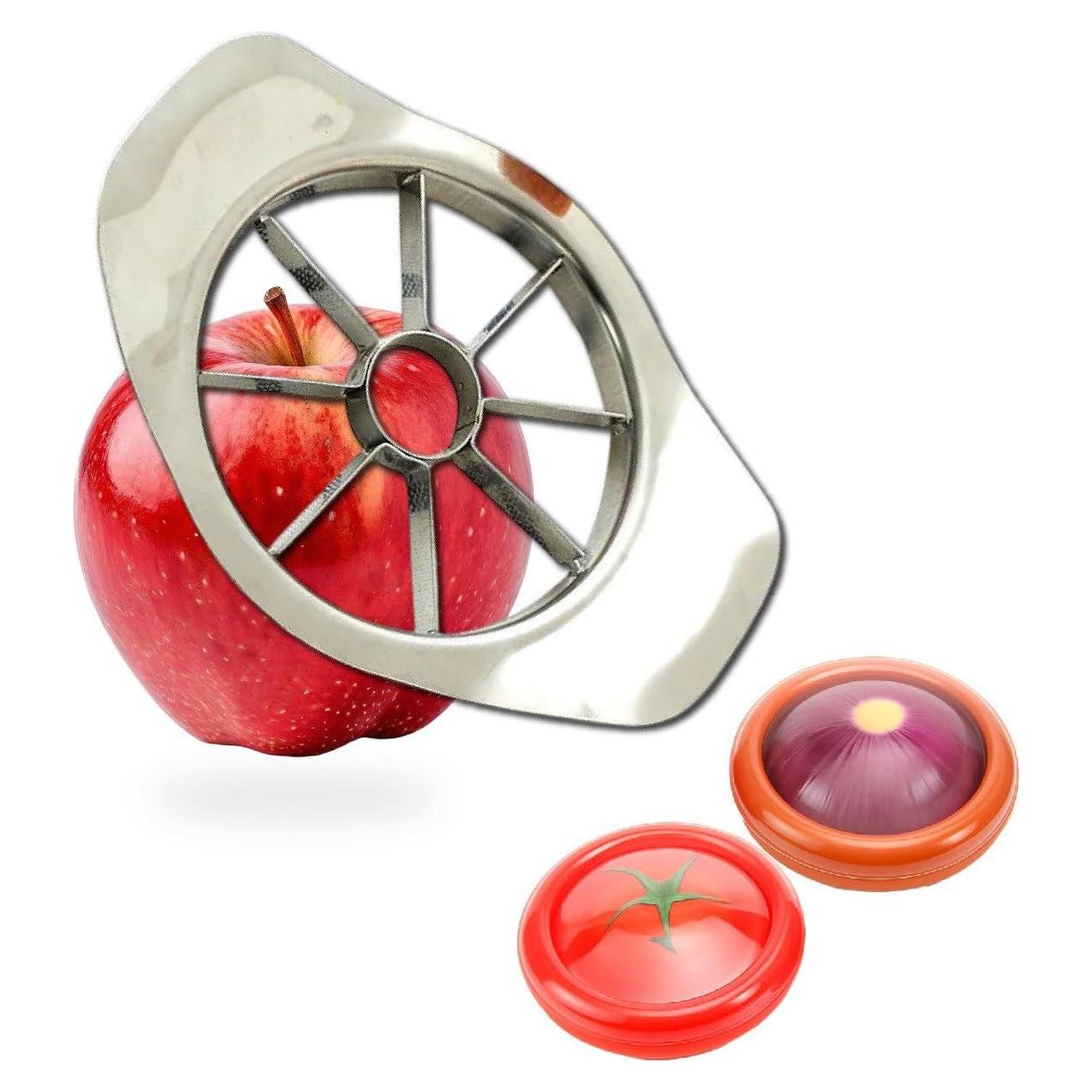 Cortador y Descorazonador de Manzanas Luxe Family - Acero Inoxidable con 8 Cuchillas