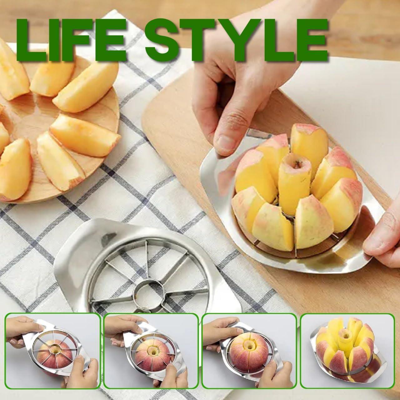 Cortador y Descorazonador de Manzanas Luxe Family - Acero Inoxidable con 8 Cuchillas