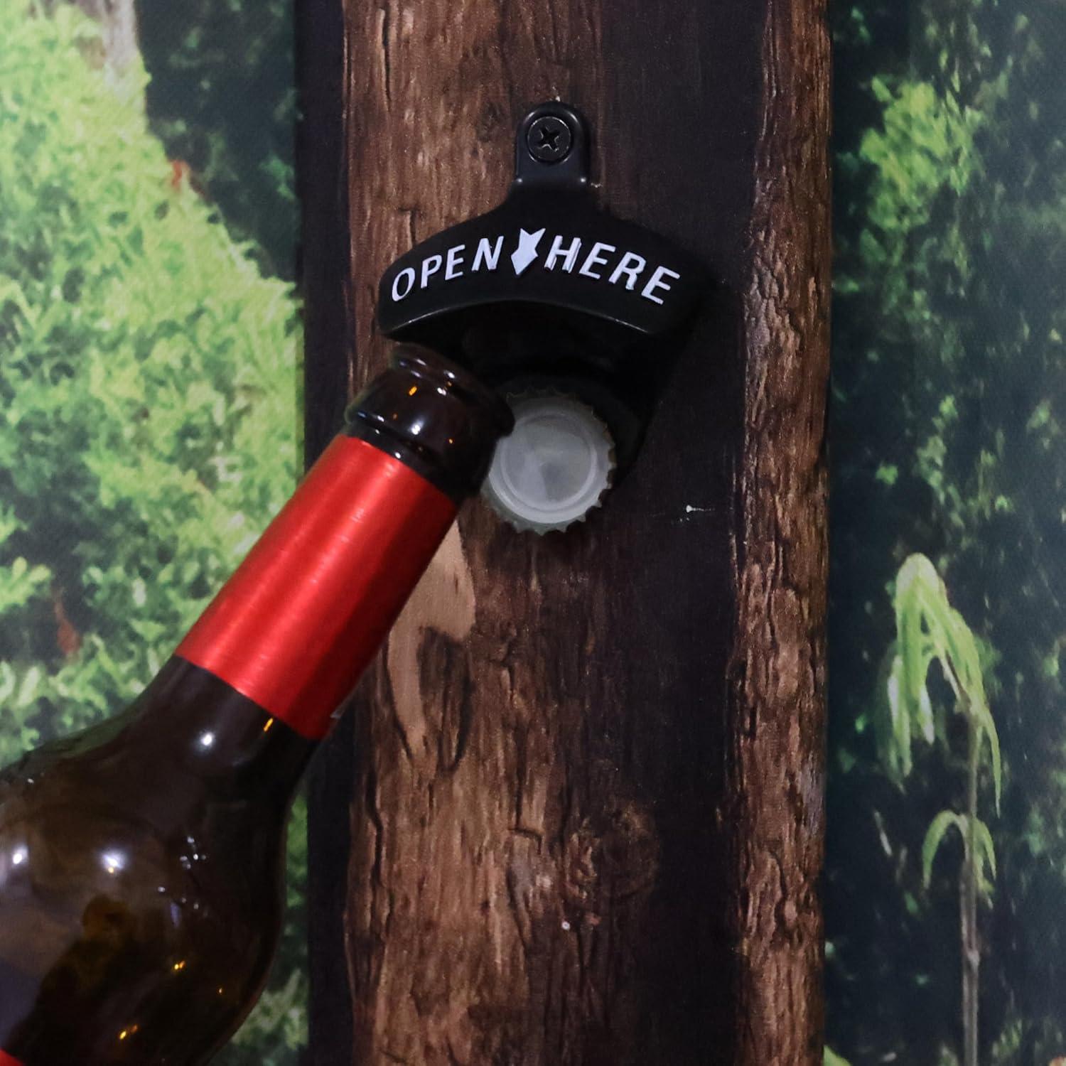 Abrebotellas Magnético Jumiok Montado en Pared Negro Blanco