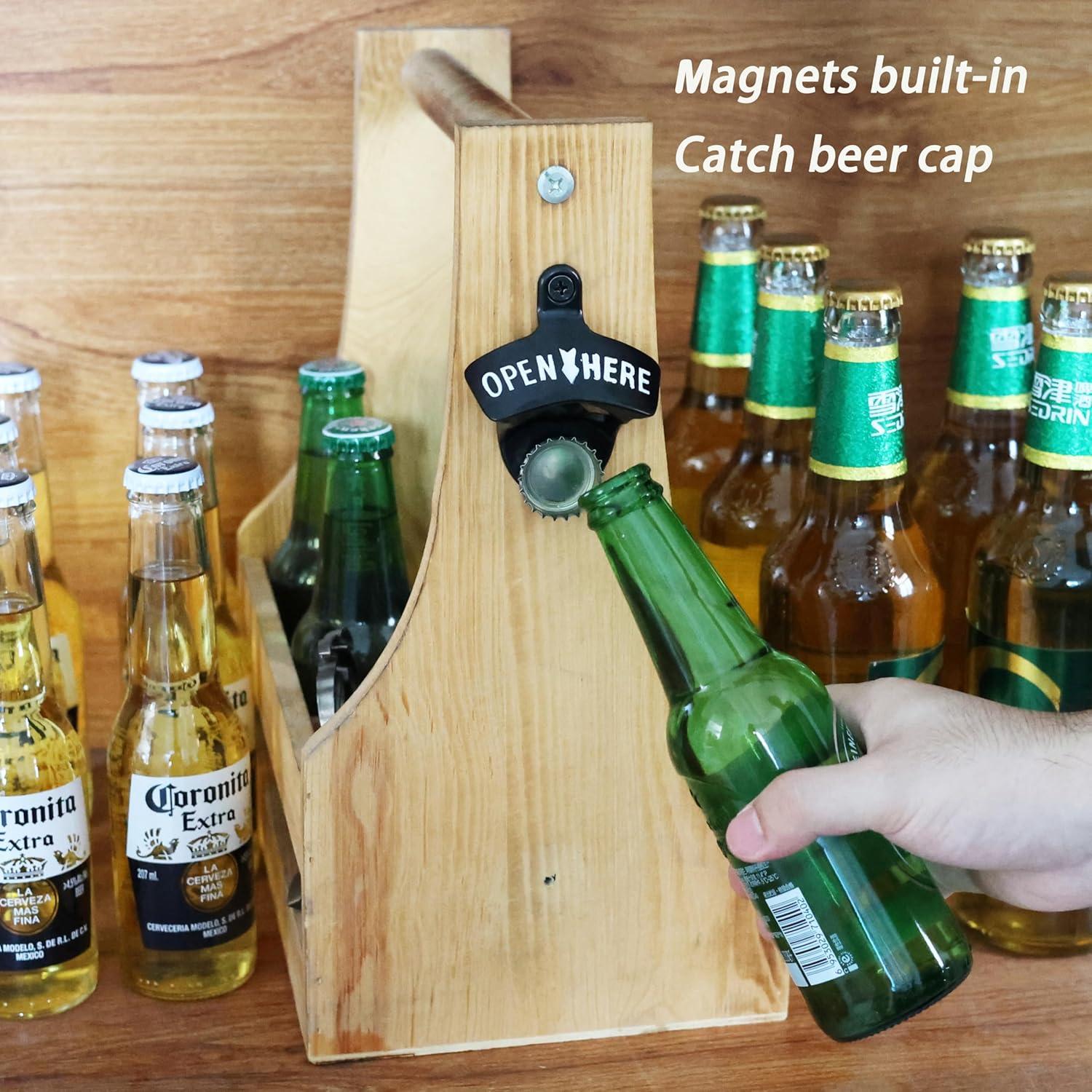 Abrebotellas Magnético Jumiok Montado en Pared Negro Blanco