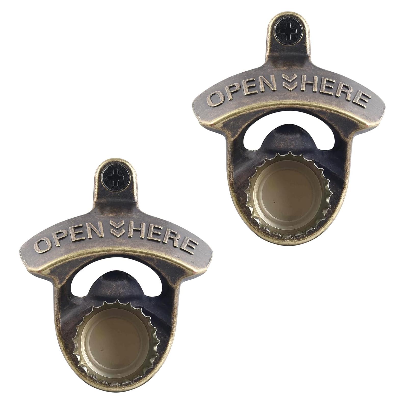 Abrebotellas de Pared HAIICEN Magnético de Acero Inoxidable 2 PCS