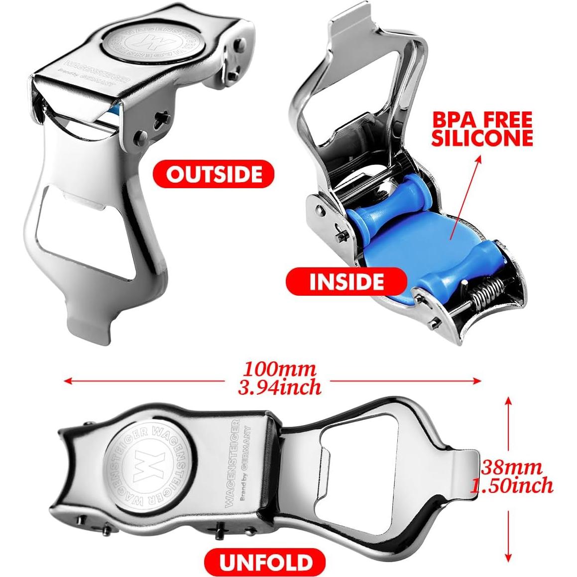 Abrebotellas 3 en 1 WAGENSTEIGER de Acero Inoxidable SUS304