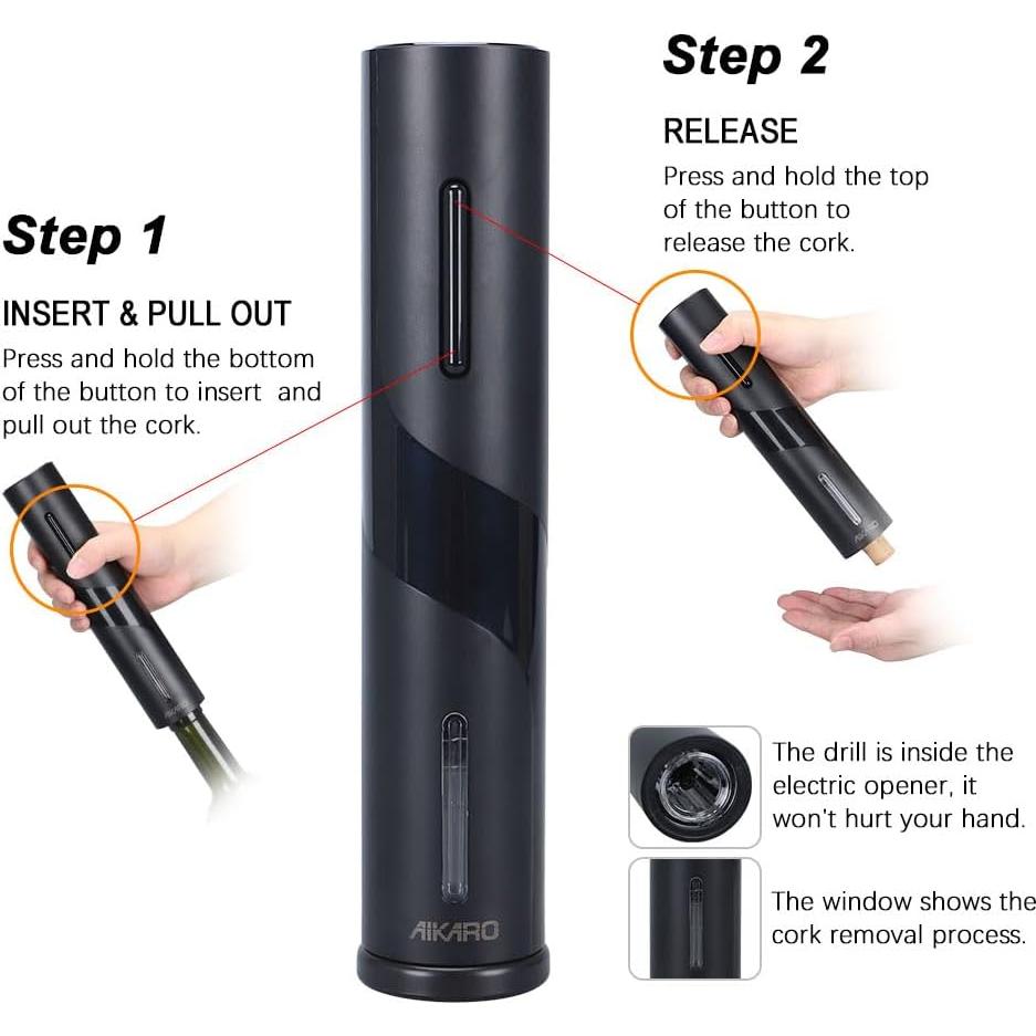 Abridor de Botellas de Vino Eléctrico AIKARO Recargable
