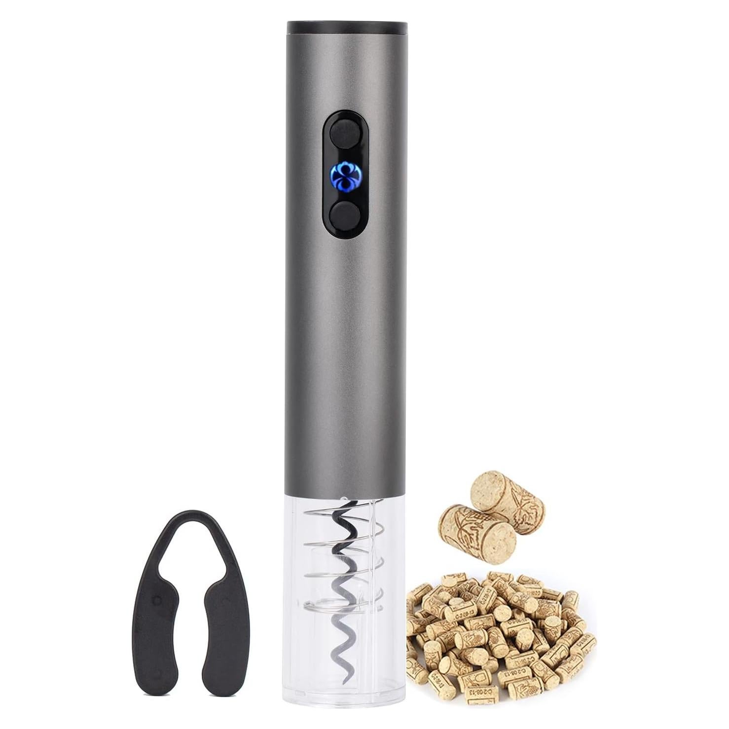 Abridor de Vino Eléctrico Obsoorth 2 en 1 con Cortador de Aluminio