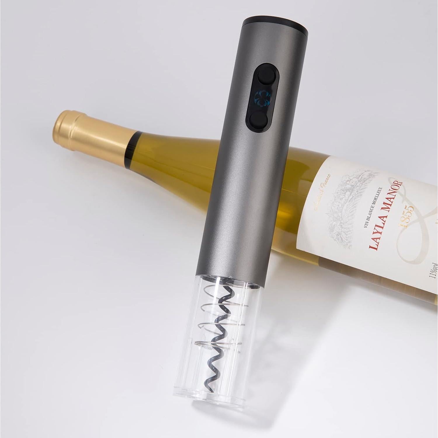 Abridor de Vino Eléctrico Obsoorth 2 en 1 con Cortador de Aluminio