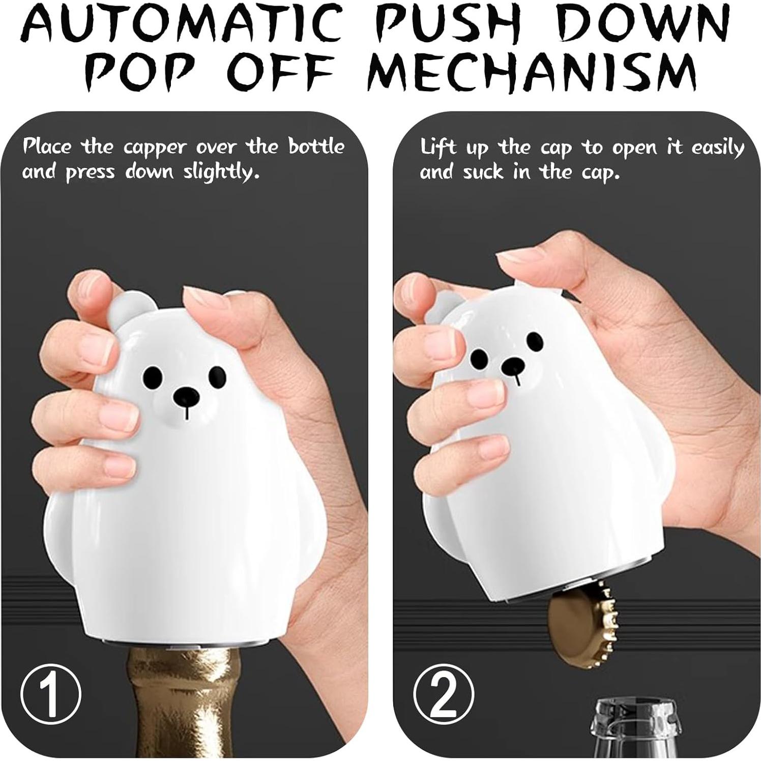 Abrebotellas Tizee Oso Polar Automático con Captor Magnético