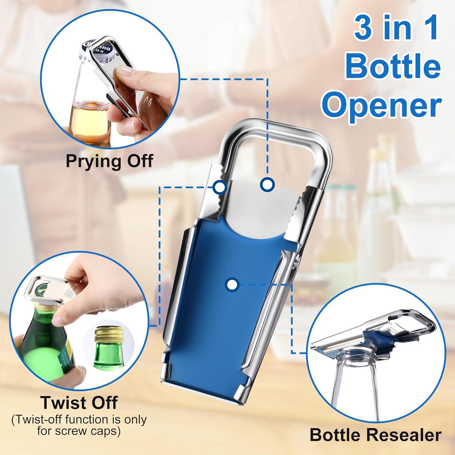 Abrebotellas 3 en 1 Gulfmew de Acero Inoxidable - 2 Pcs