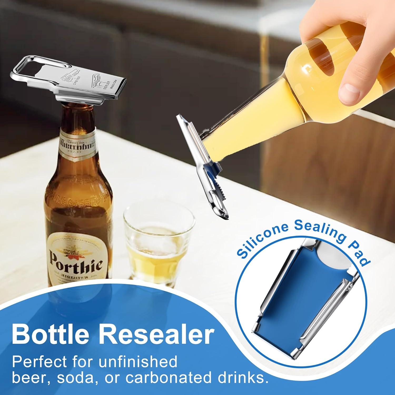 Abrebotellas 3 en 1 Gulfmew de Acero Inoxidable - 2 Pcs