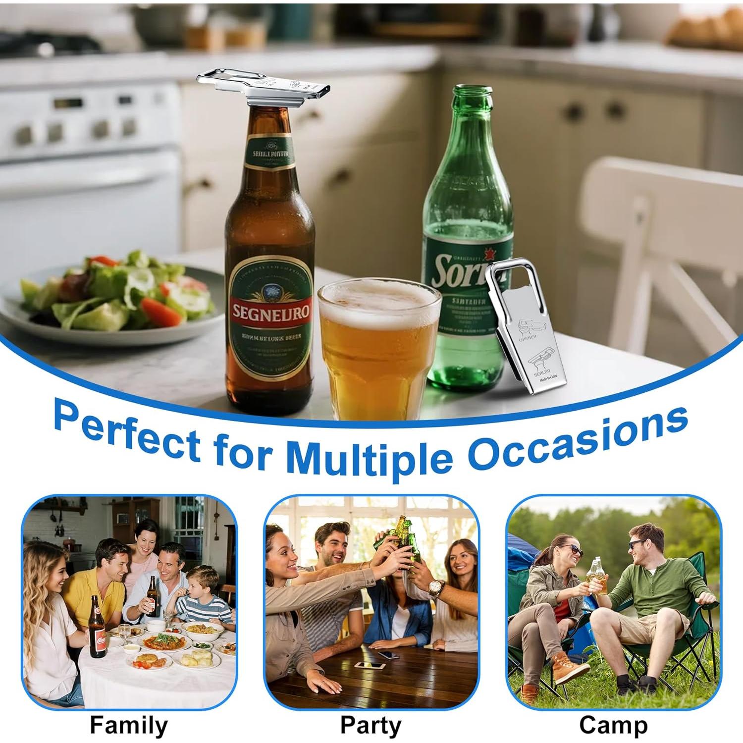 Abrebotellas 3 en 1 Gulfmew de Acero Inoxidable - 2 Pcs