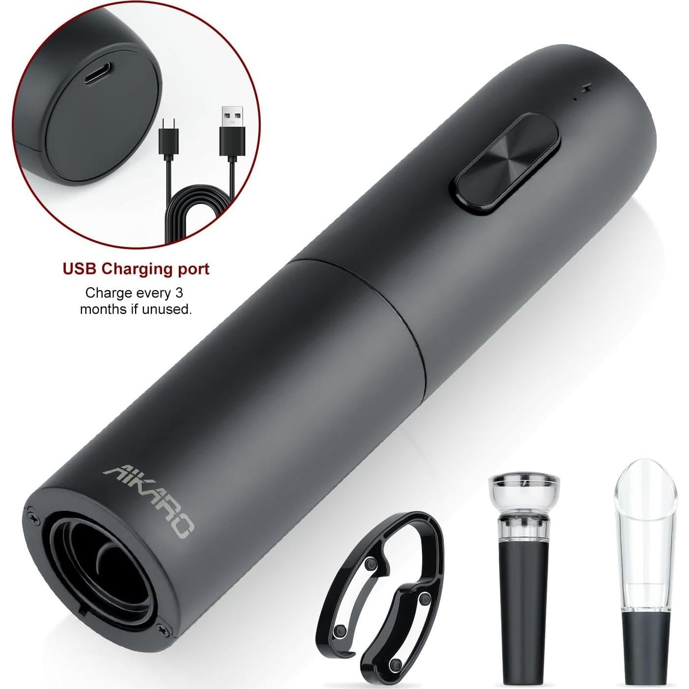 Abridor de Botellas de Vino Eléctrico AIKARO Recargable Conjunto B