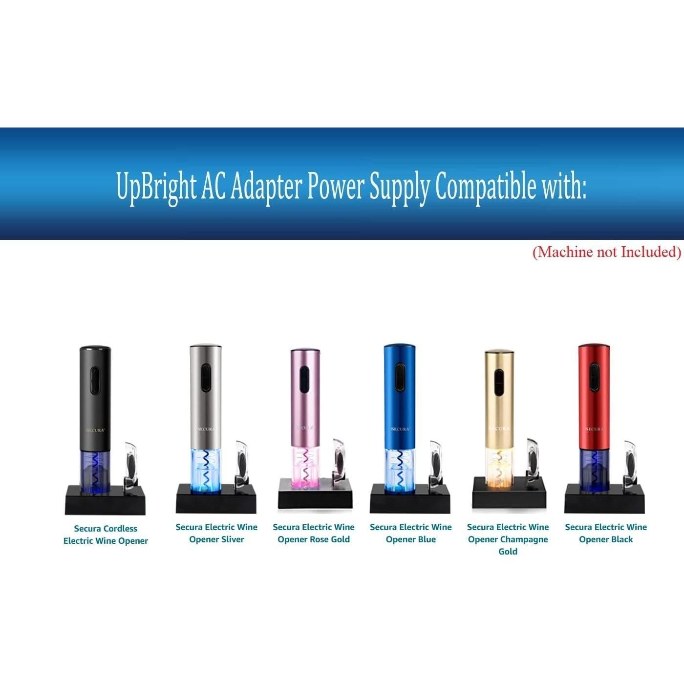 Adaptador AC/DC UpBright 7.5V 80mA para Abrebotellas Secura