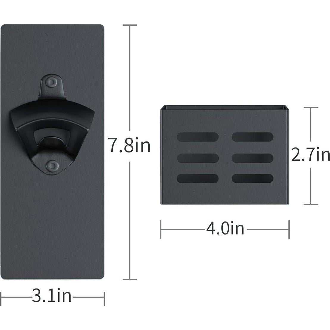 Abrebotellas Magnético Weallbuy con Recogedor de Tapas Negro