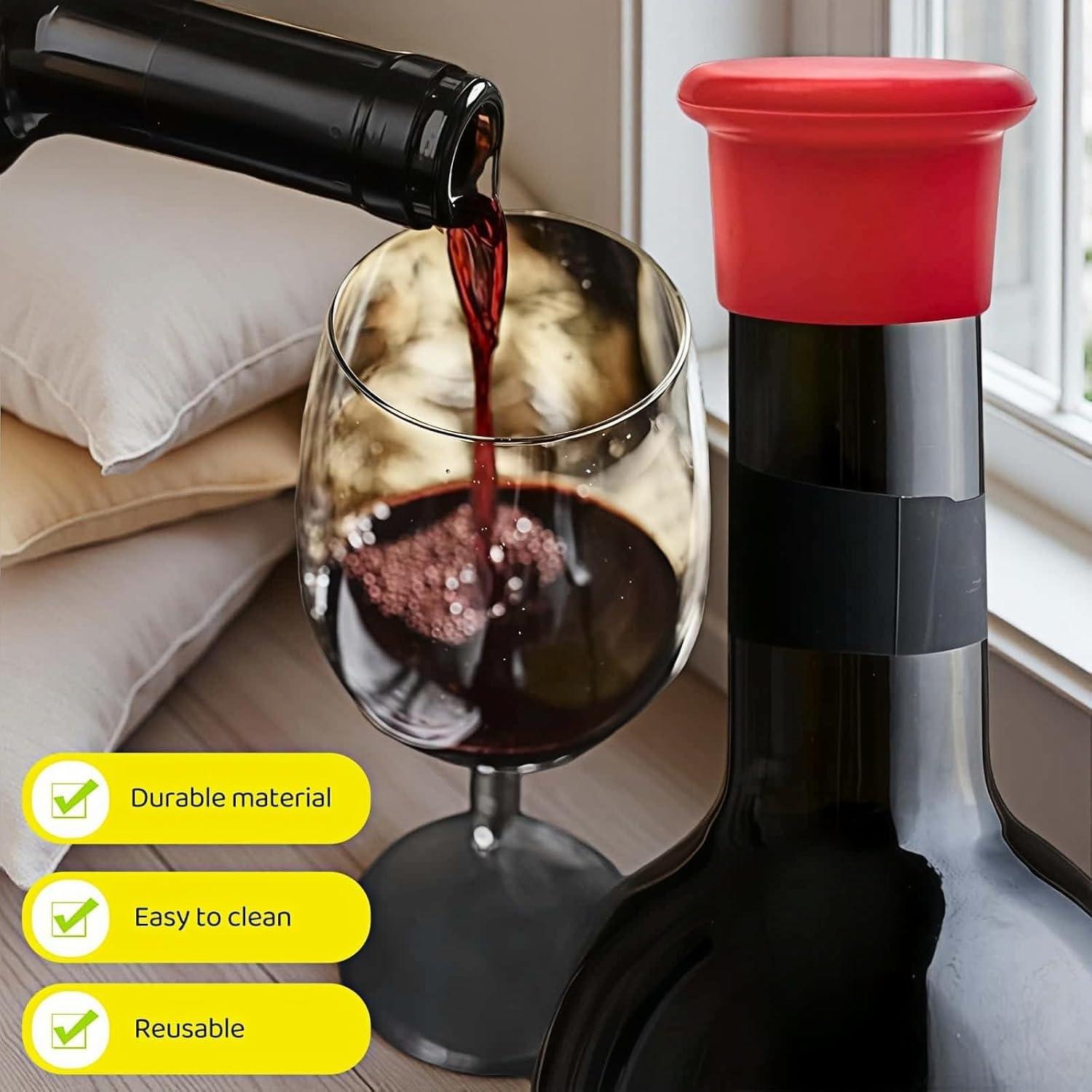 Juego de 8 Tapones de Silicona RyanDesign para Vino y Bebidas
