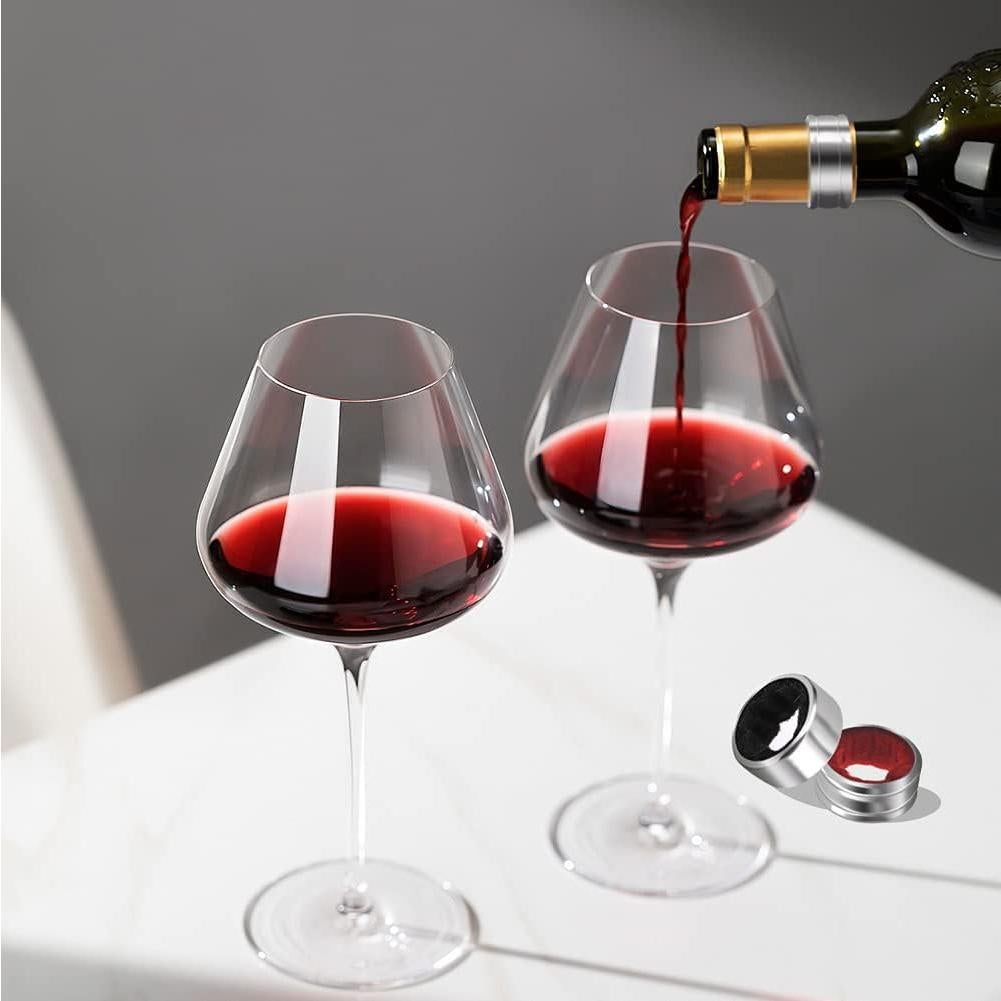 Collares Antigoteo para Botellas de Vino Kitwinney - Acero Inoxidable, Paquete de 4