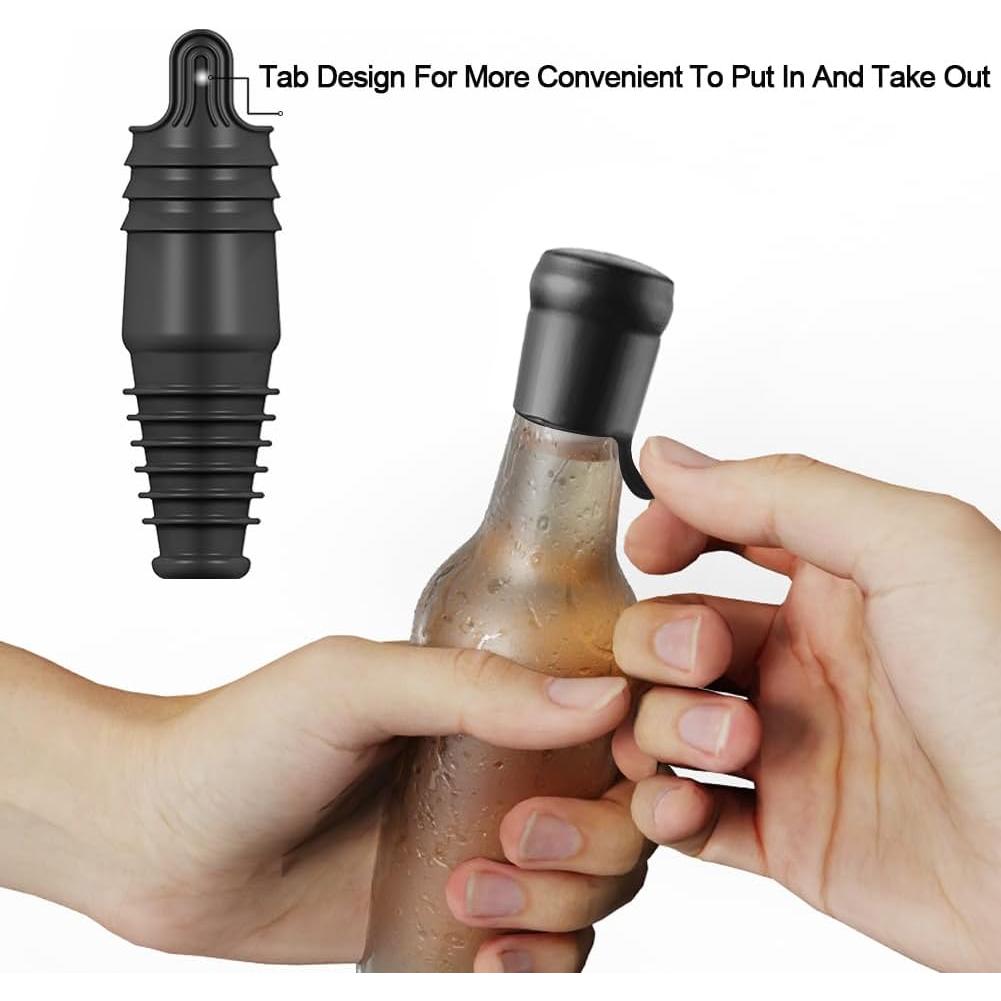 Tapones de Vino de Silicona Reutilizables SisBroo 8 Piezas