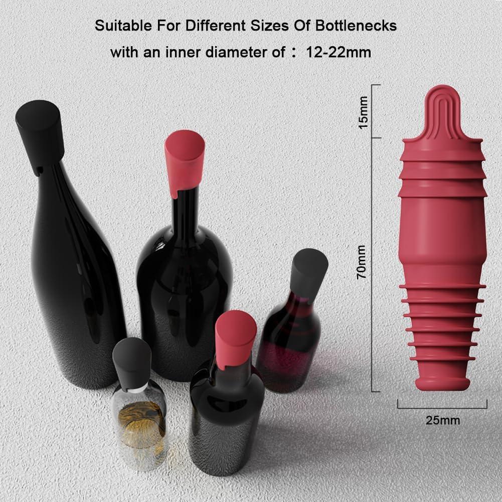 Tapones de Vino de Silicona Reutilizables SisBroo 8 Piezas