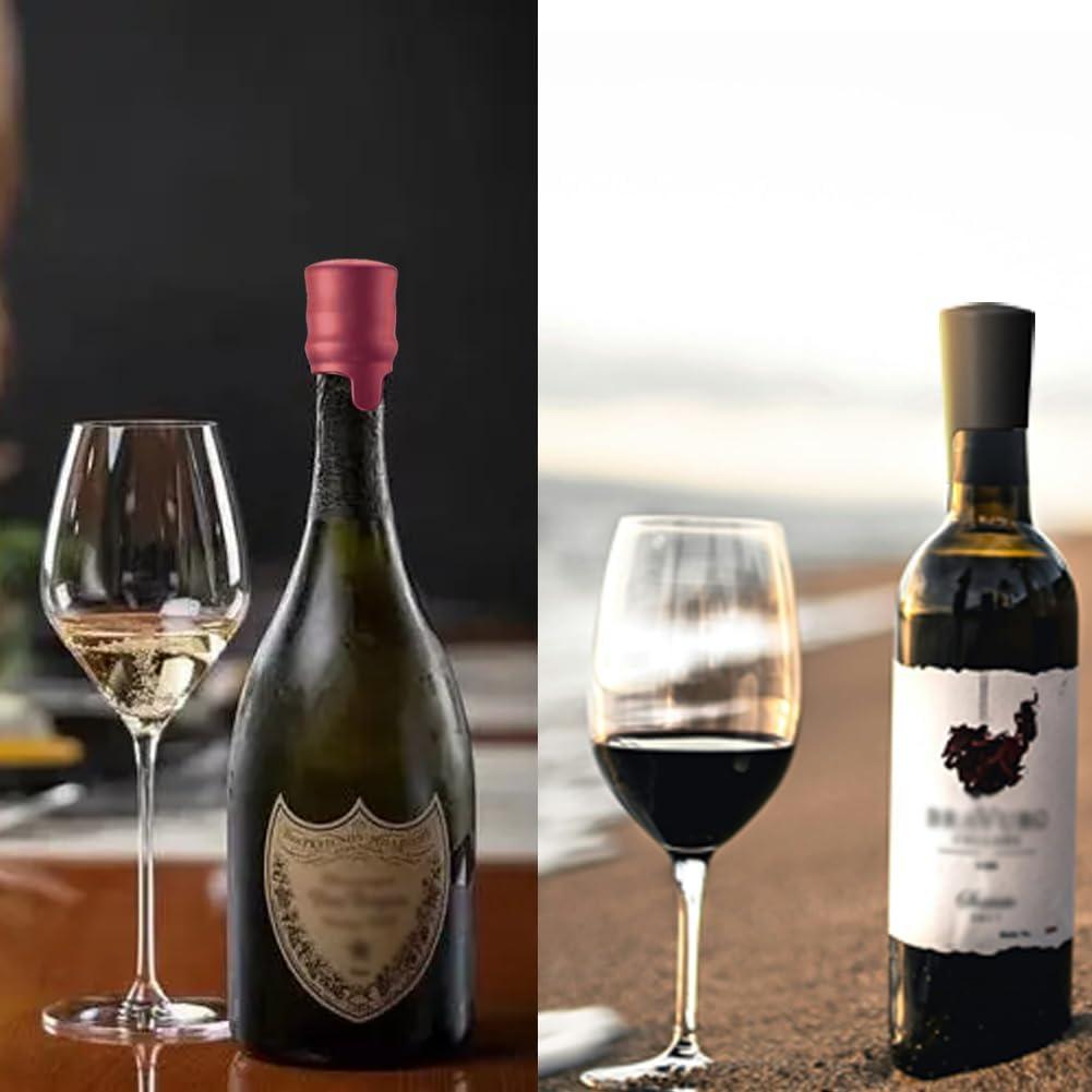 Tapones de Vino de Silicona Reutilizables SisBroo 8 Piezas