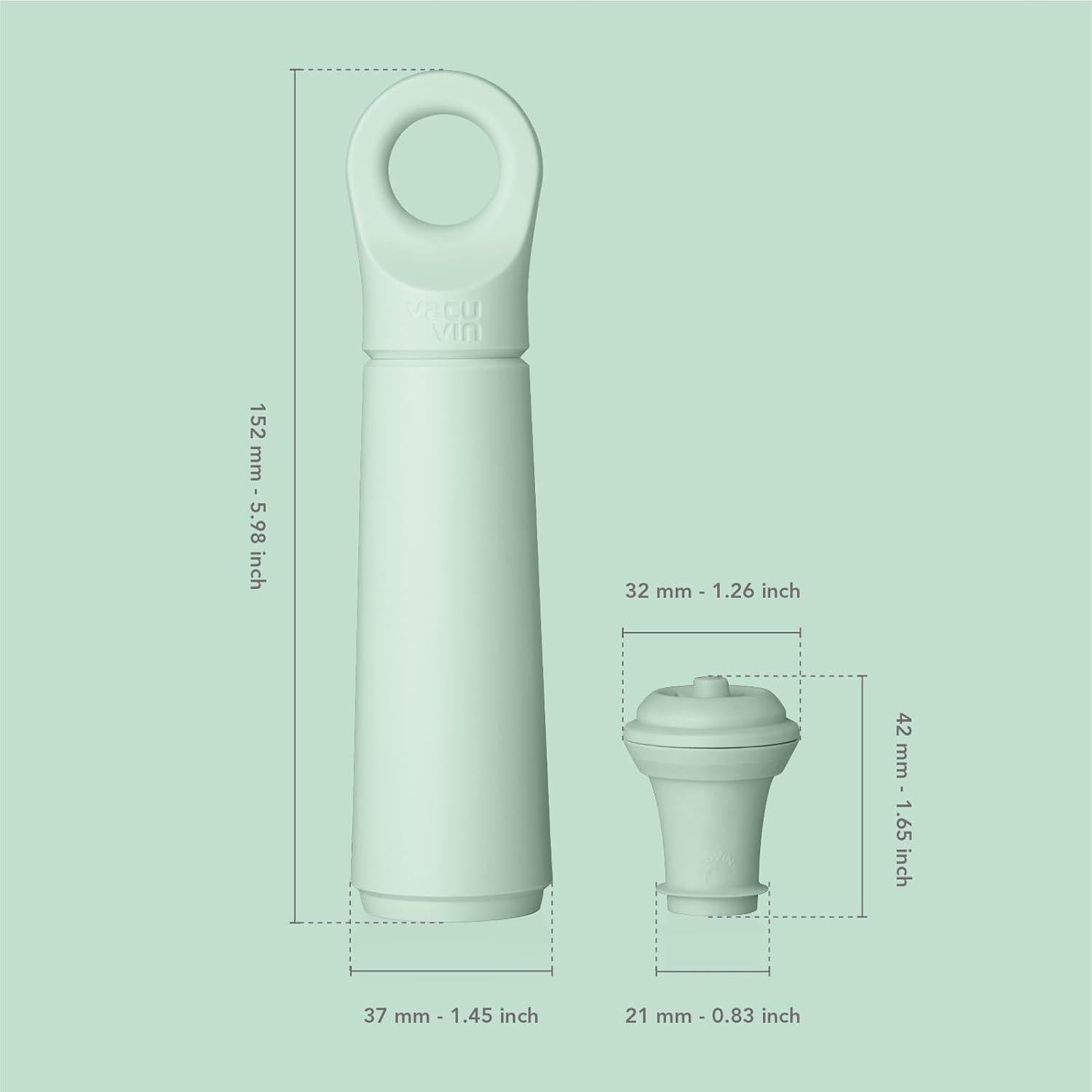 Bomba de Vacío Vacu Vin Wine Saver Loop - Jade - 68.6g