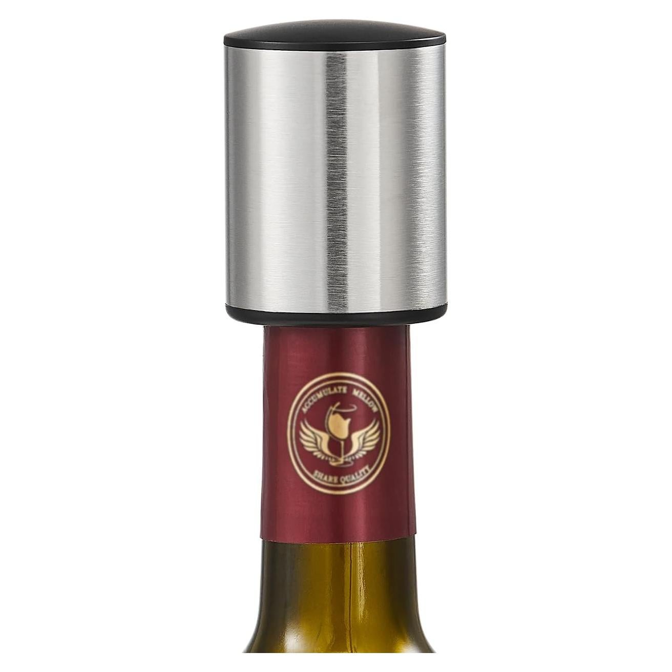 Tapón de Vino ELMWAY de Acero Inoxidable Plata - Mini Vacío