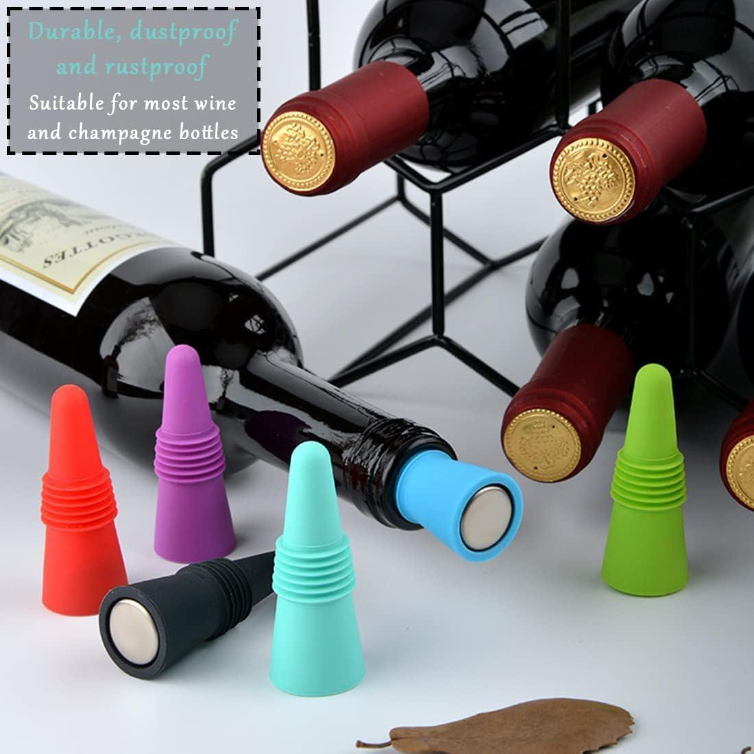 Tapones de Silicona para Vino DreamAug - Paquete de 6 Reutilizables