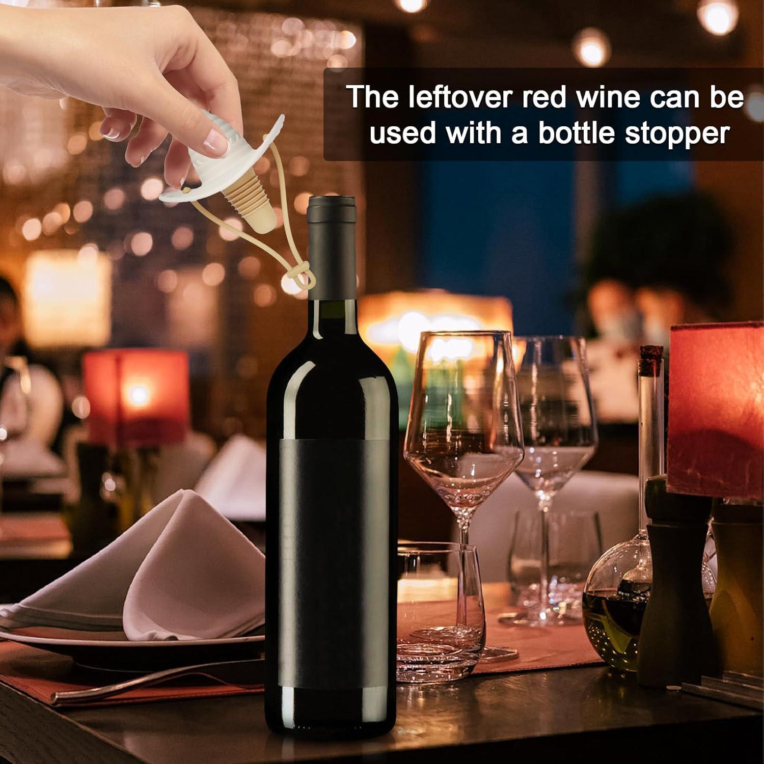 2 Tapones de Vino de Silicona YENLNI Sombrero Vaquero