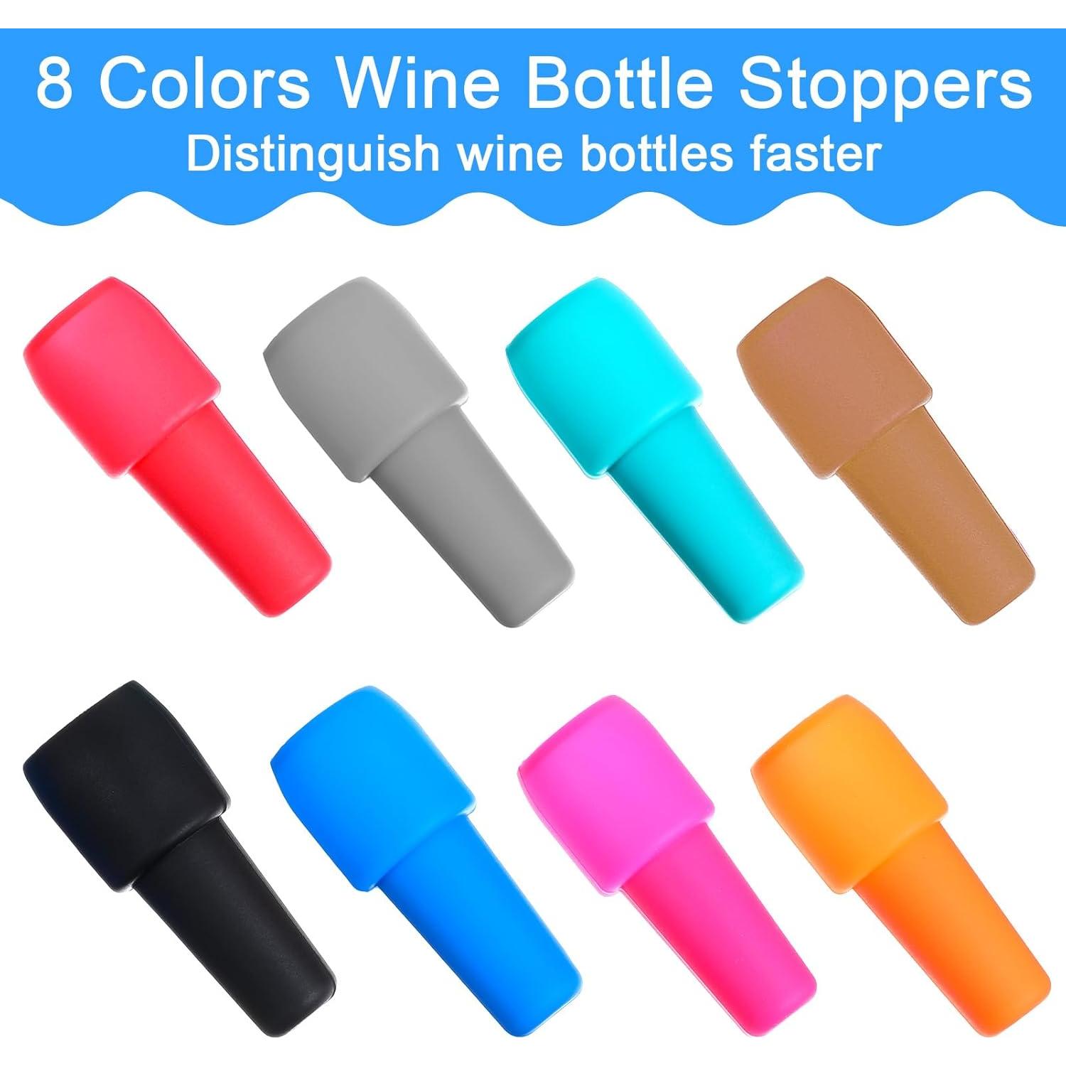 8 Tapones de Botella de Silicona Reutilizables Hpmjz