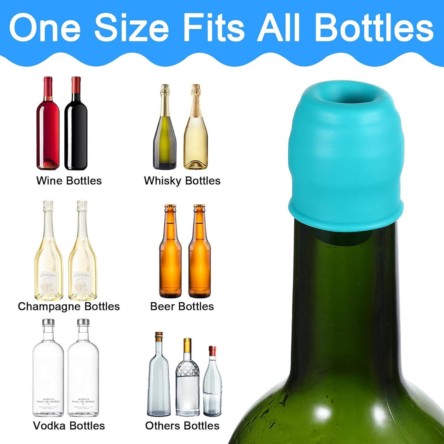 8 Tapones de Botella de Silicona Reutilizables Hpmjz