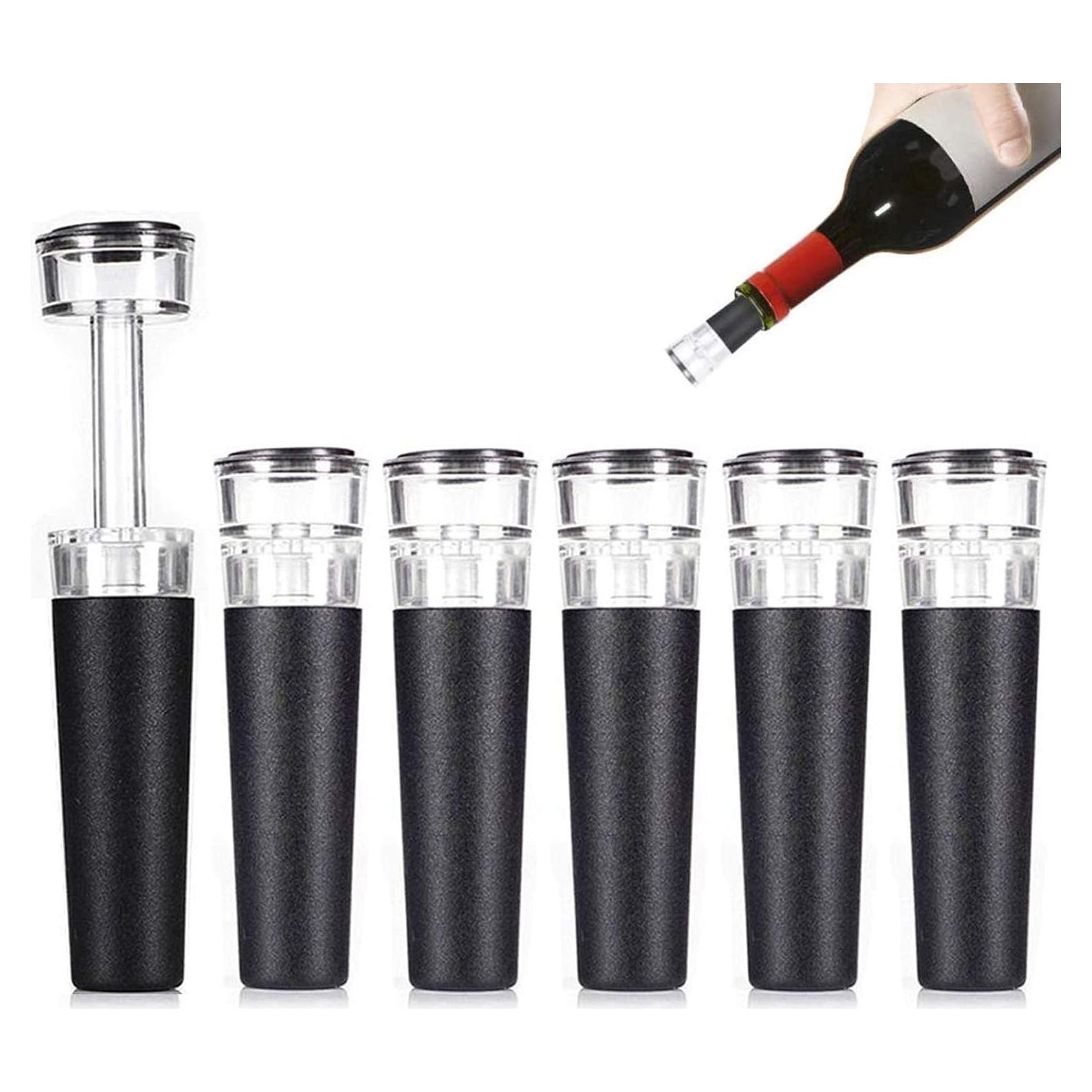 Paquete de 6 Tapones de Vino al Vacío REKOBON - Silicona