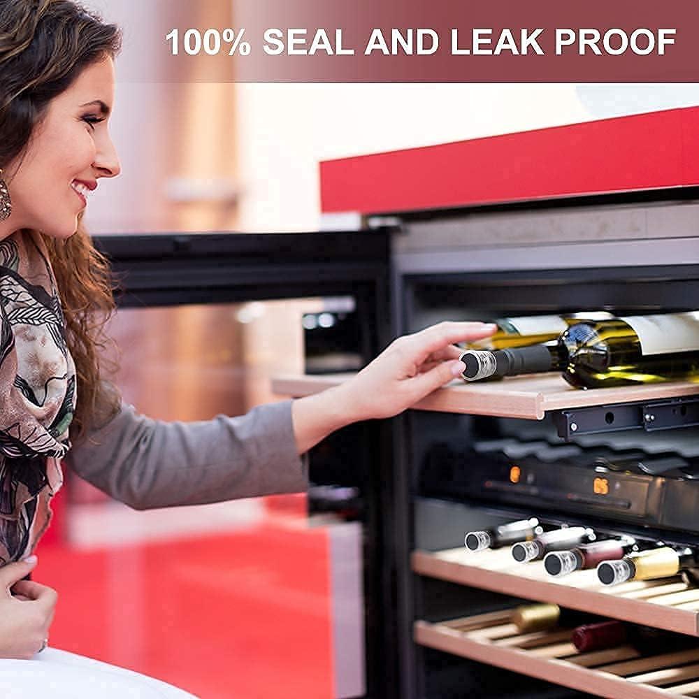 Paquete de 6 Tapones de Vino al Vacío REKOBON - Silicona