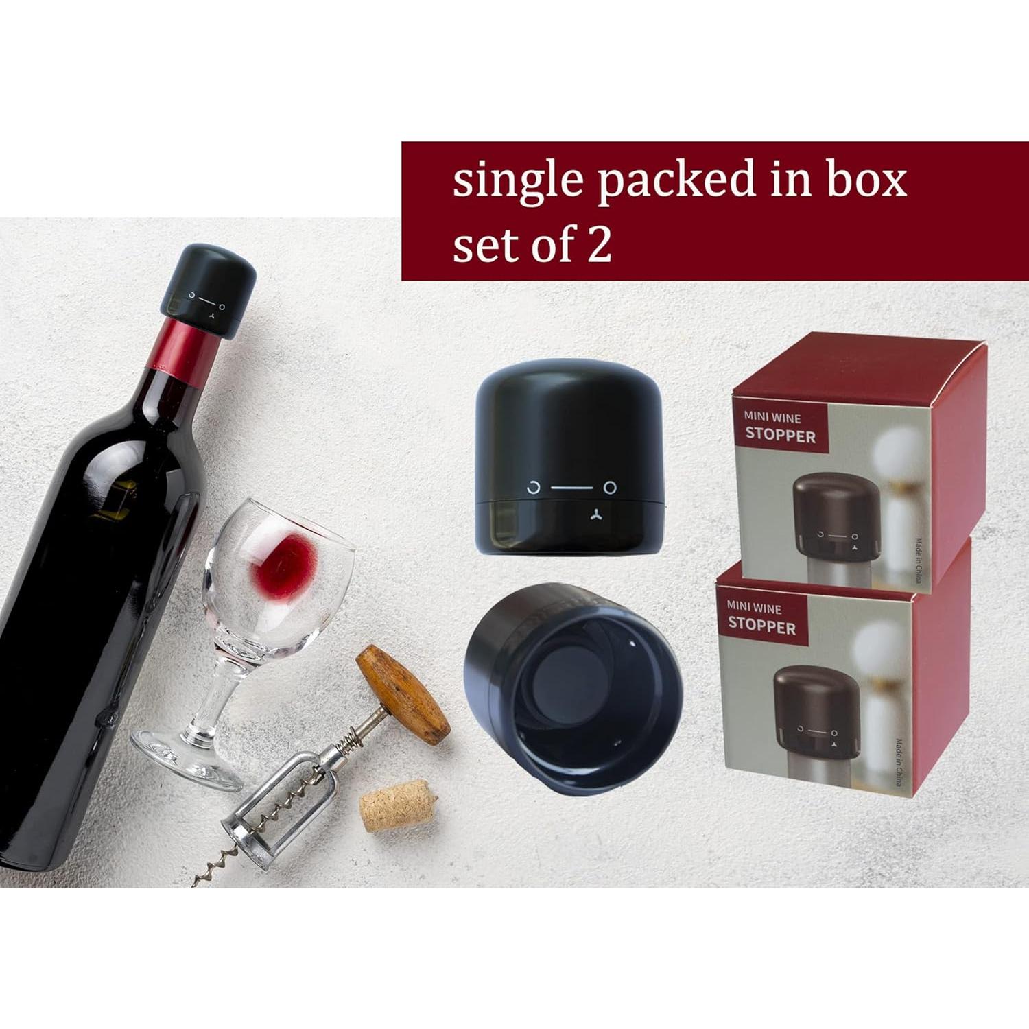 Tapones de Vino Reutilizables YOOHOTOUCH - Juego de 2 Silicona