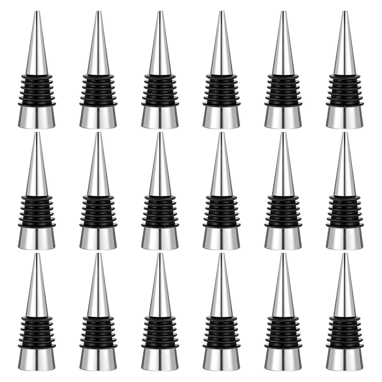 Tapones de Vino Reutilizables Mekueeex - 24 Piezas Plateados