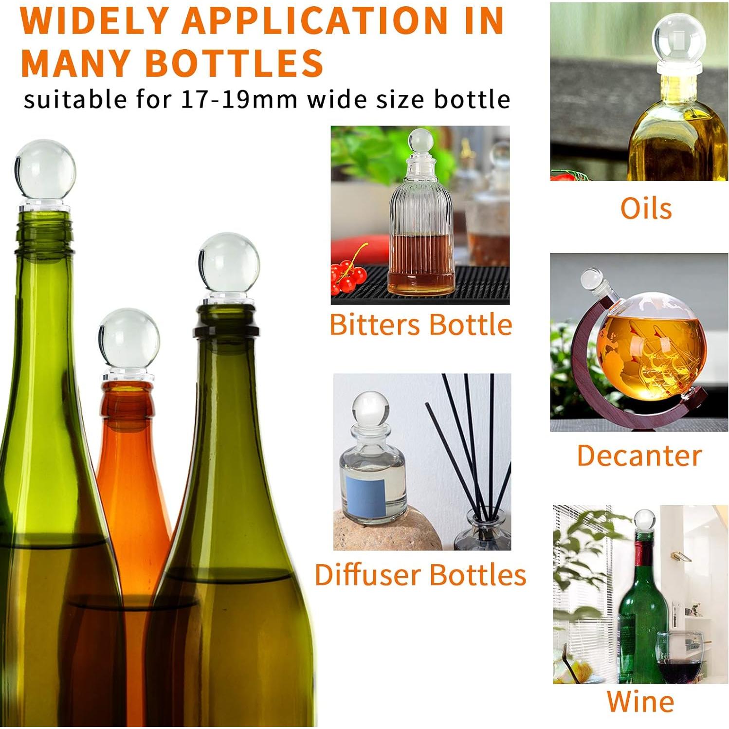 Tapones para Botellas de Vino LINALL - Paquete de 24 Acrílico