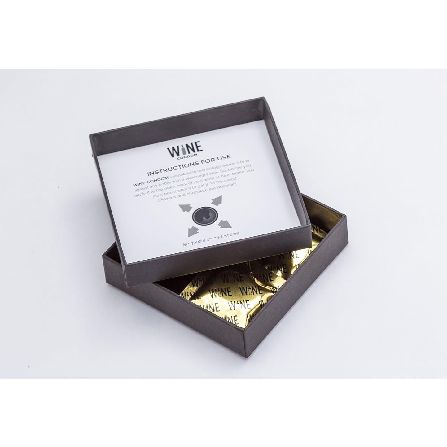 Tapones de Vino Originales ConDón de Vino - Set de 6 - Negro Tuxedo