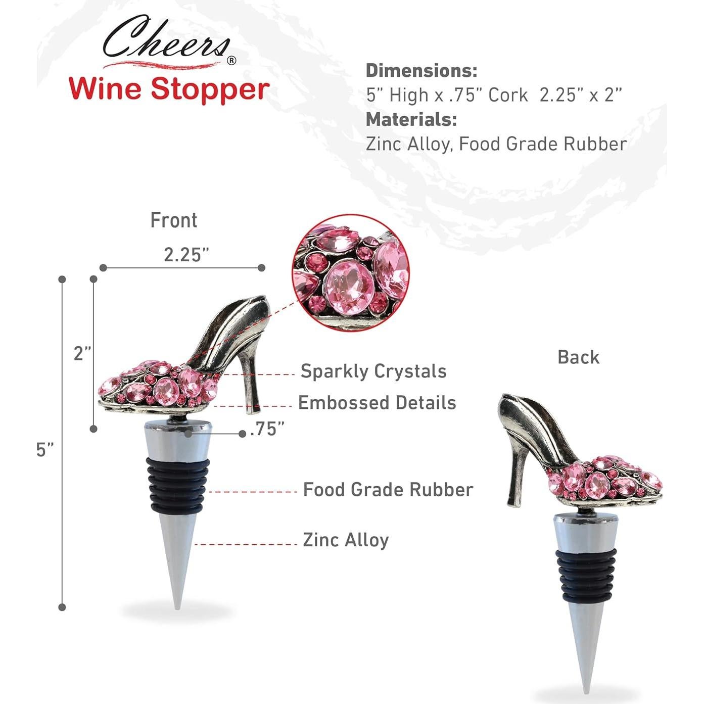 Tapón de Vino Decorativo Puzzled en Forma de Tacón Alto